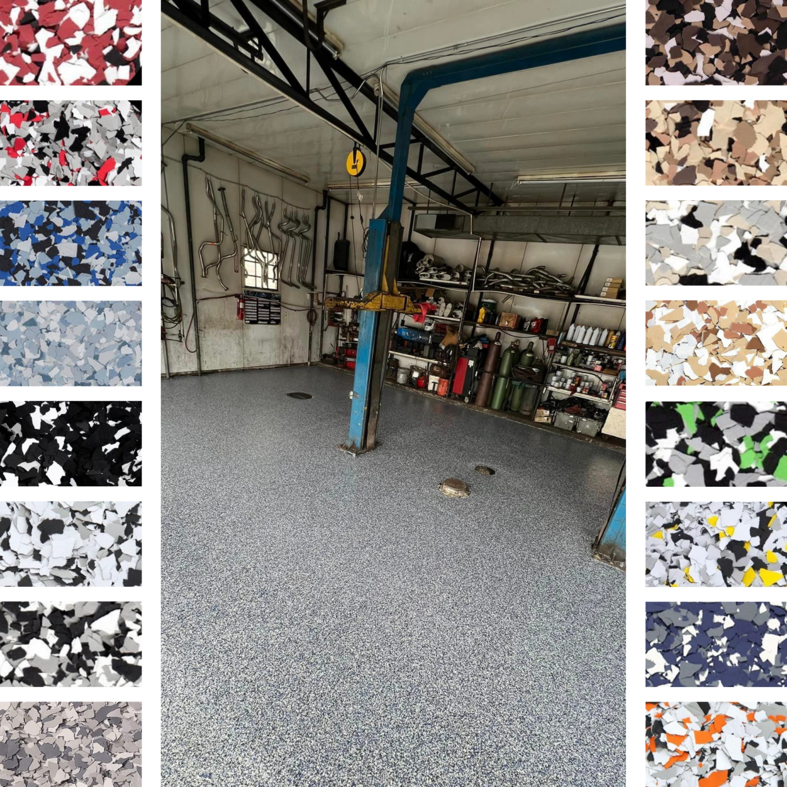 A closer look at Epoxy Resin Curved Floor Flare Ttk Flakes